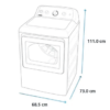 Secadora GE Appliances SGN47N5XSSAB0 Gas LP Blanca - Image 4